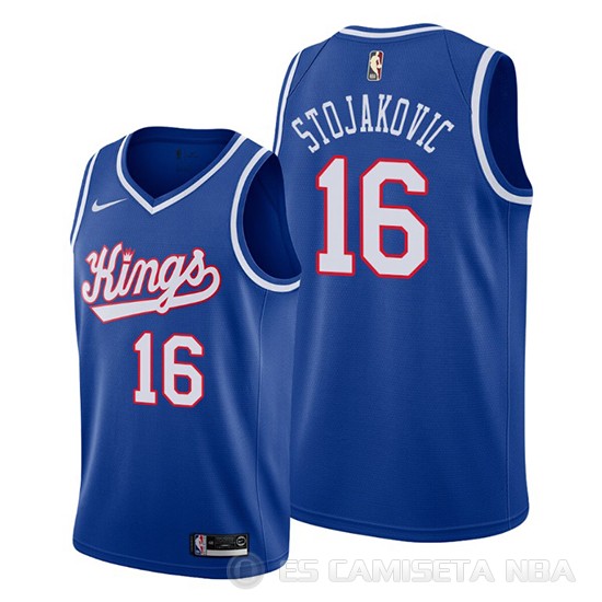 Camiseta Peja Stojakovic #16 Sacramento Kings Classic Edition 1990-94 Azul - Haga un click en la imagen para cerrar